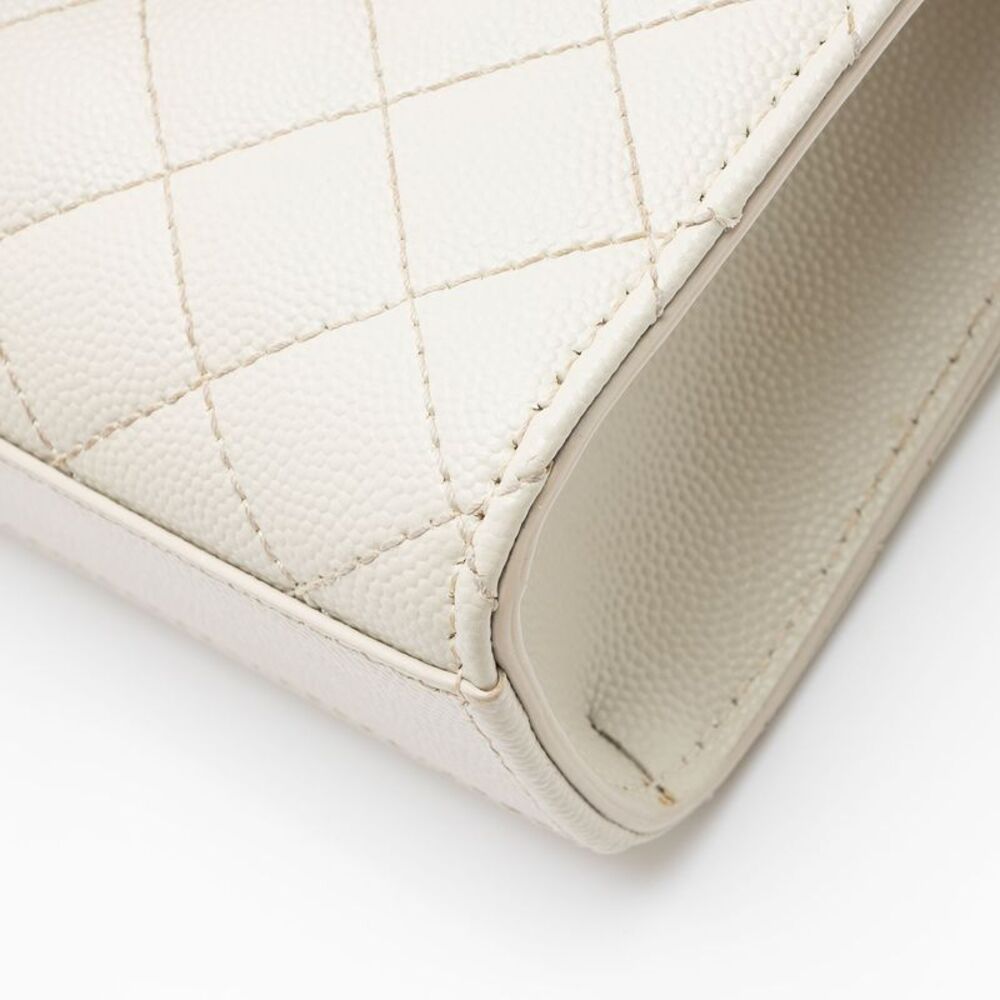 Saint Laurent Mixed Matelasse Grain de Poudre Monogram Small Shoulder Bag - Picture 11 of 16